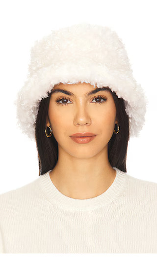 Lack of Color Fluffy Bucket Hat in White. - size M/L | Revolve Clothing (Global)