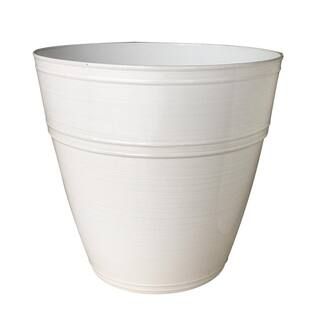 Southern Patio Rosemary 12.1 in. x 10.9 in. Chalk High-Density Resin Planter Fits 12 in. Drop N... | The Home Depot