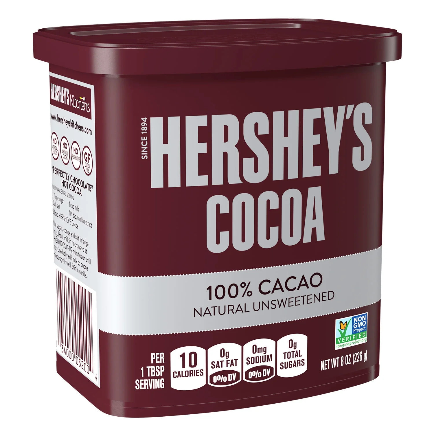 Hershey's Natural Unsweetened Cocoa Powder, Can 8 oz - Walmart.com | Walmart (US)