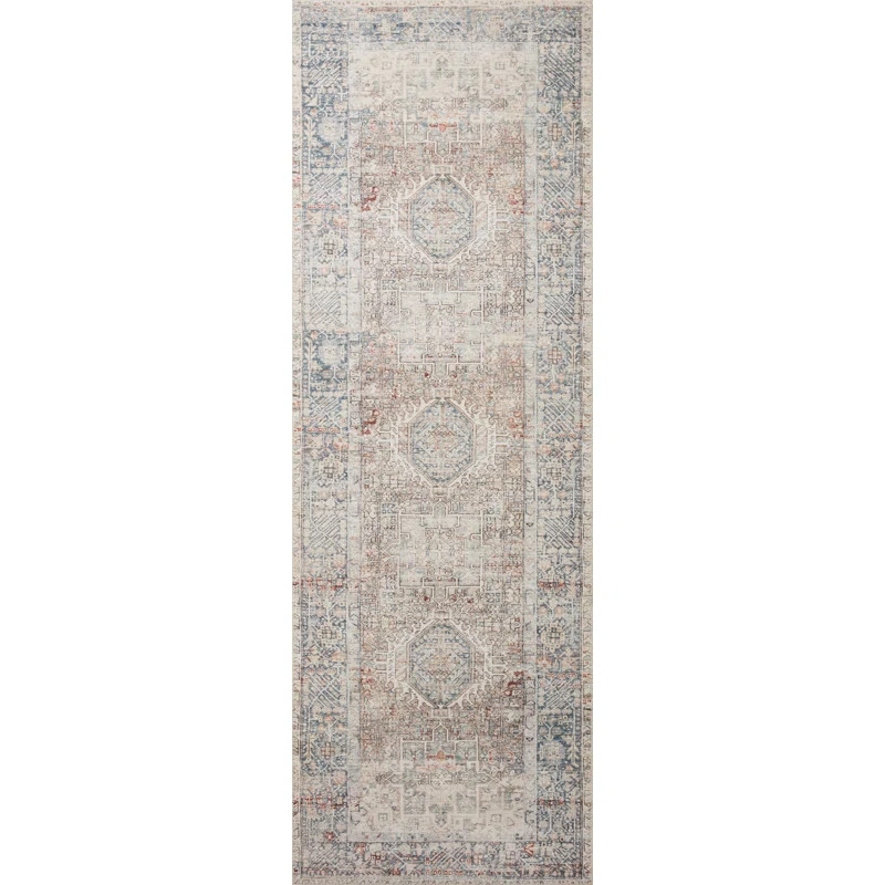 Chris Loves Julia x Loloi Jules Oriental Natural/Ocean Area Rug | Wayfair North America