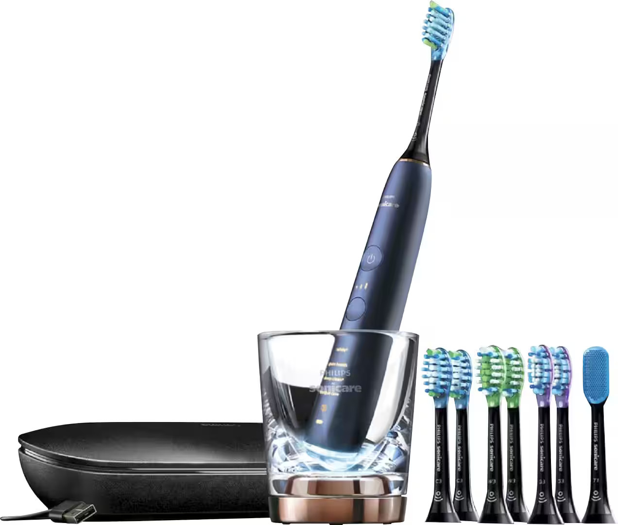 Philips Sonicare DiamondClean Smart 9700 Rechargeable Toothbrush Lunar Blue HX9957/51 - Best Buy | Best Buy U.S.