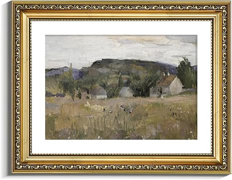 VIYYIEA Gold Framed Wall Art Canvas Print Home Decor Vintage Landscape Art Prints Wall Decor Abst... | Amazon (US)