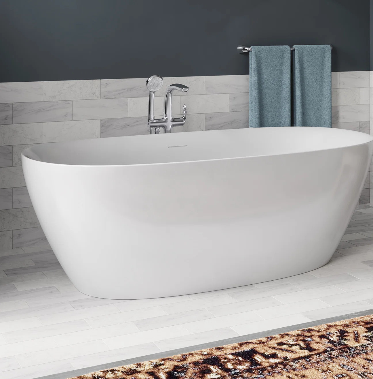 Unwind 67" x 32" Freestanding Soaking Bathtub K-96130-0 | Wayfair North America