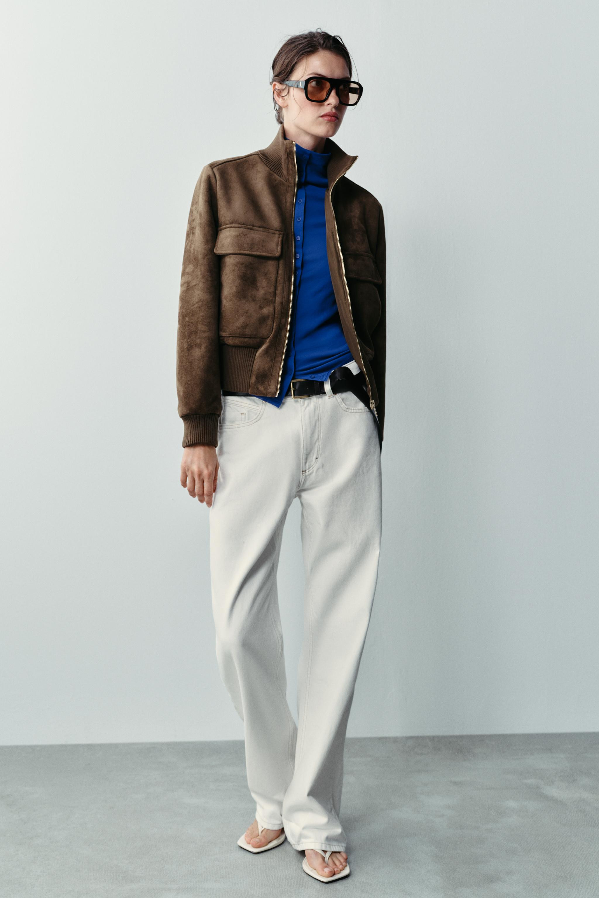 FAUX SUEDE BOMBER JACKET | Zara US