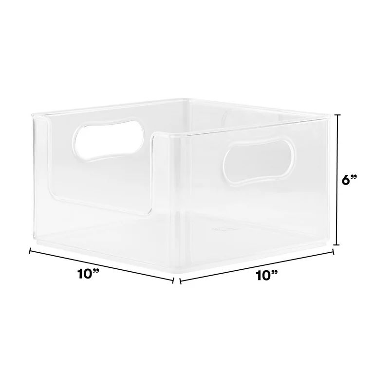 The Home Edit Open Front Bin Plastic Modular Storage System, 2 Pack, 10" x 10" x 6" | Walmart (US)