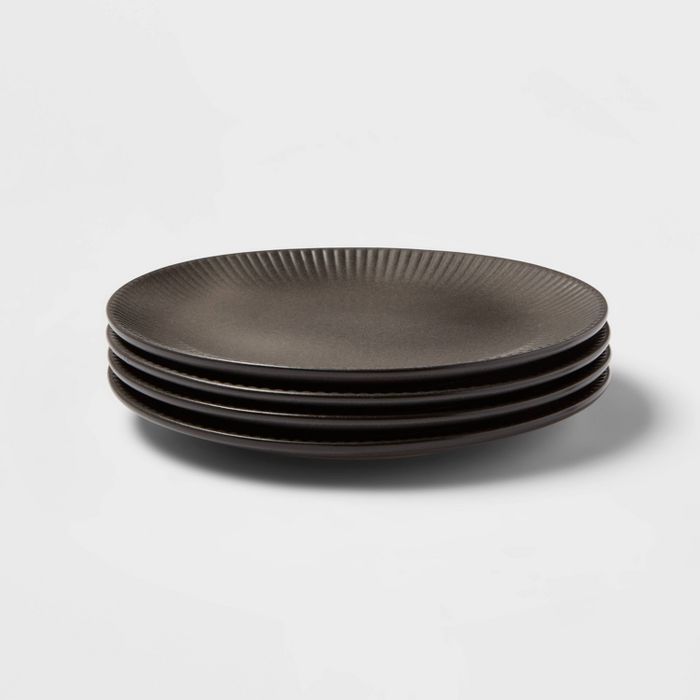 10&#34; 4pk Stoneware Ardencroft Dinner Plates Gray - Threshold&#8482; | Target