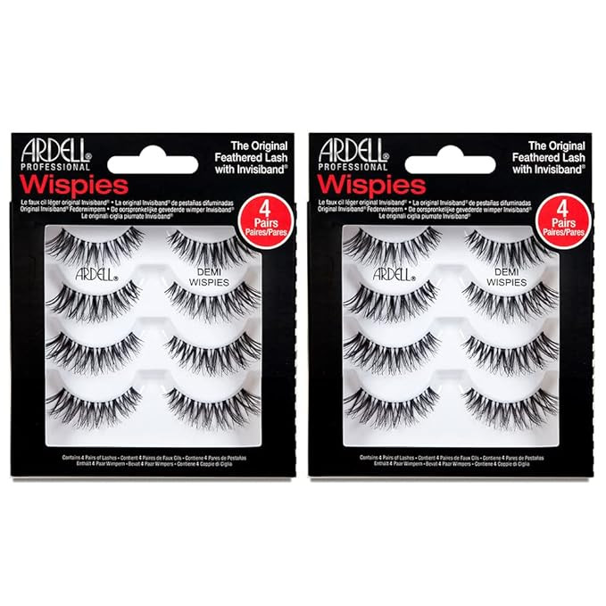 Ardell Demi Wispies False Eyelashes Black, Eye Make-Up Enhancement, Full Volume Strip Lashes - 4 ... | Amazon (US)
