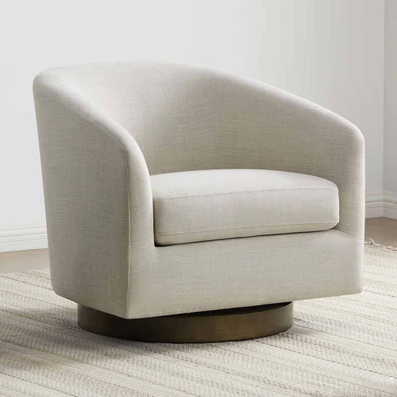 Aiden Upholstered Swivel Barrel Chair | Wayfair North America