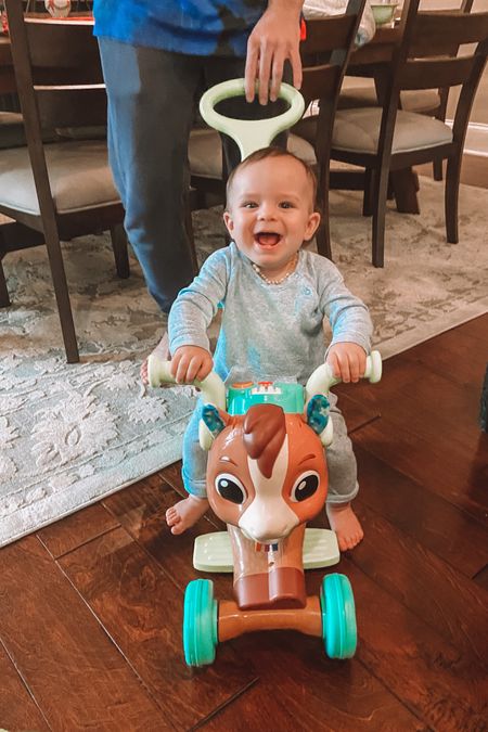 Also on sale right now at target with target circle!! The best gift for the 1-2 year old! Hud is 10 months and absolutely loves being pushed on his horse! There are 4 different ways to build it according to stage! The best gift for babies!!

Baby Christmas | 1 year old gifts | ride on toy | baby bike | baby Christmas gift affordable | best baby gift | baby boy toys | 

#LTKGiftGuide #LTKHoliday #LTKbaby
