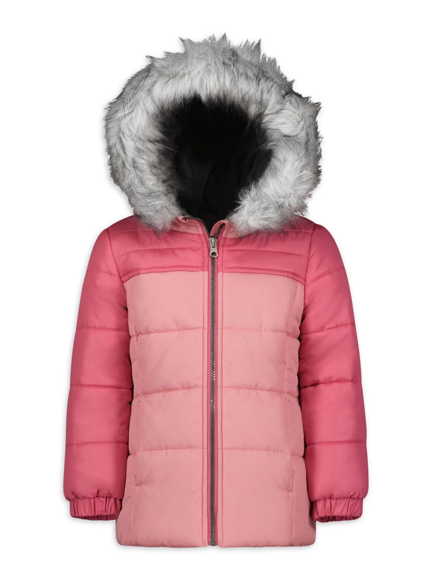 Weathertamer Girls Hooded Colorblock Winter Puffer Coat, Sizes 4-16 | Walmart (US)
