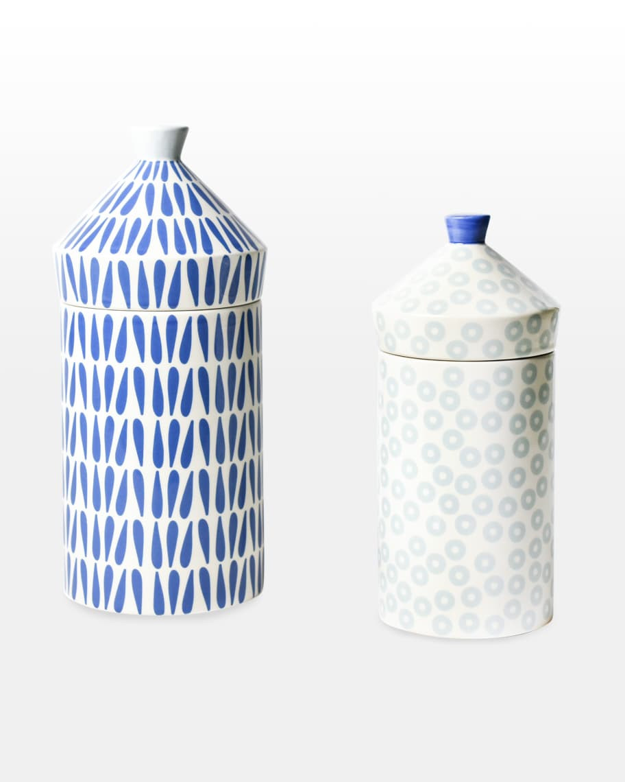 Coton Colors Iris Blue Canisters, Set Of 2 | Neiman Marcus