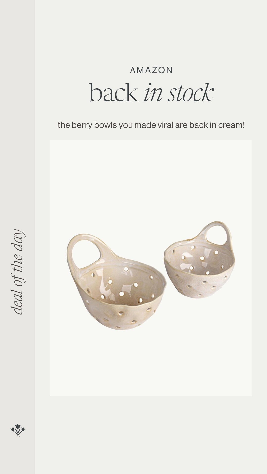 Amazon colanders back in stock 