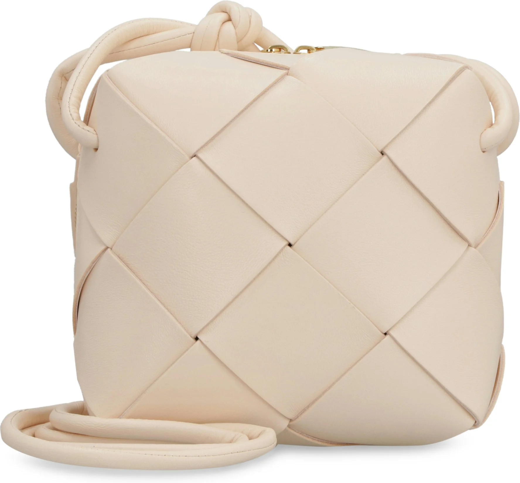 Bottega Veneta Women's Mini Cassette Leather Camera-Bag in Pink | 701915VCQC2 Color 7671 | LOZURI