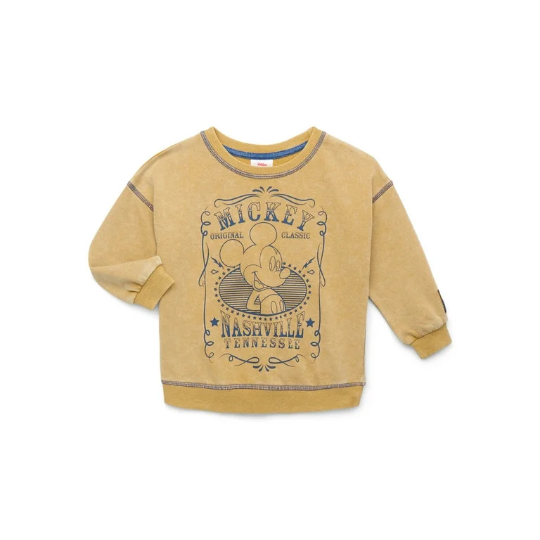 Mickey Mouse Toddler Boy Graphic Crewneck Sweatshirt, Sizes 12M-5T | Walmart (US)
