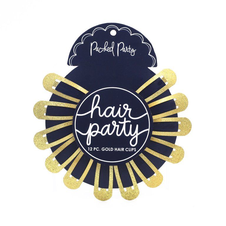Packed Party 'Good As Gold' Hair Clips, 12 Ct. | Walmart (US)