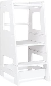 Amazon.com: KidzWerks Child Standing Tower, Wood Step Stools for Kids, Toddler Step Stool for Kit... | Amazon (US)