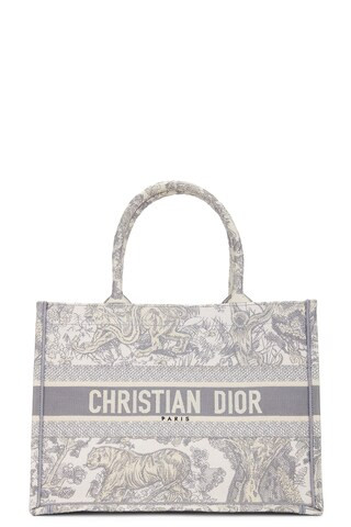 FWRD Renew Dior Book Tote Bag in Grey from Revolve.com | Revolve Clothing (Global)
