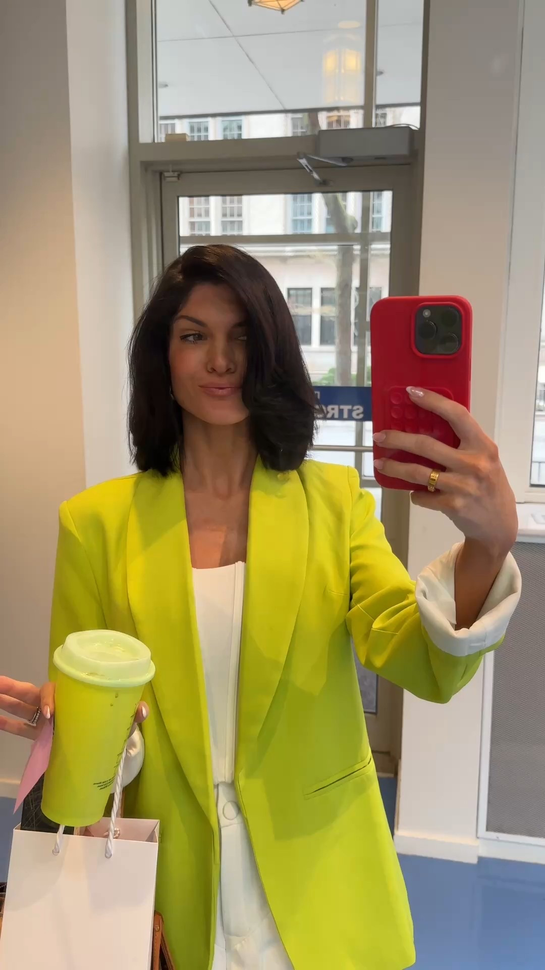 90s bob hairstyle products with neon yellow and green blazer 

#LTKPetite #LTKStyleTip #LTKWorkwear
