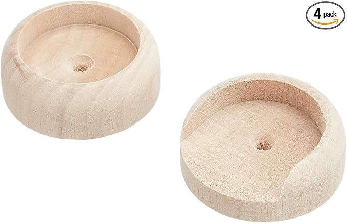 AmazonCommercial Rod Holder Closet Pole Socket, Wood, 4-Pack | Amazon (US)