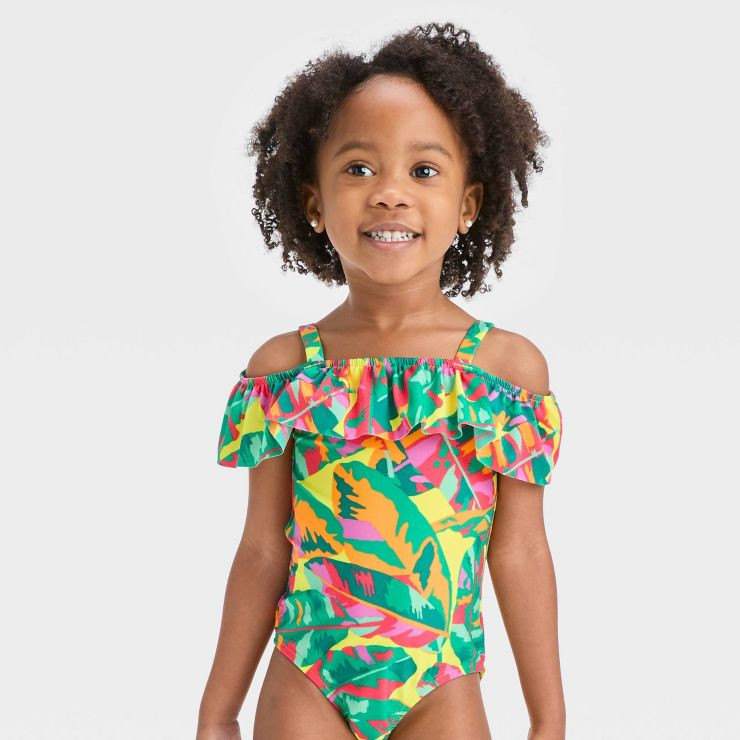 Toddler Girls' Leaf One Piece Swimsuit - Cat & Jack™ | Target