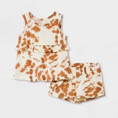 Grayson Mini Baby Girls' 2pc Tie-Dye Jersey Top & Bottom Set | Target