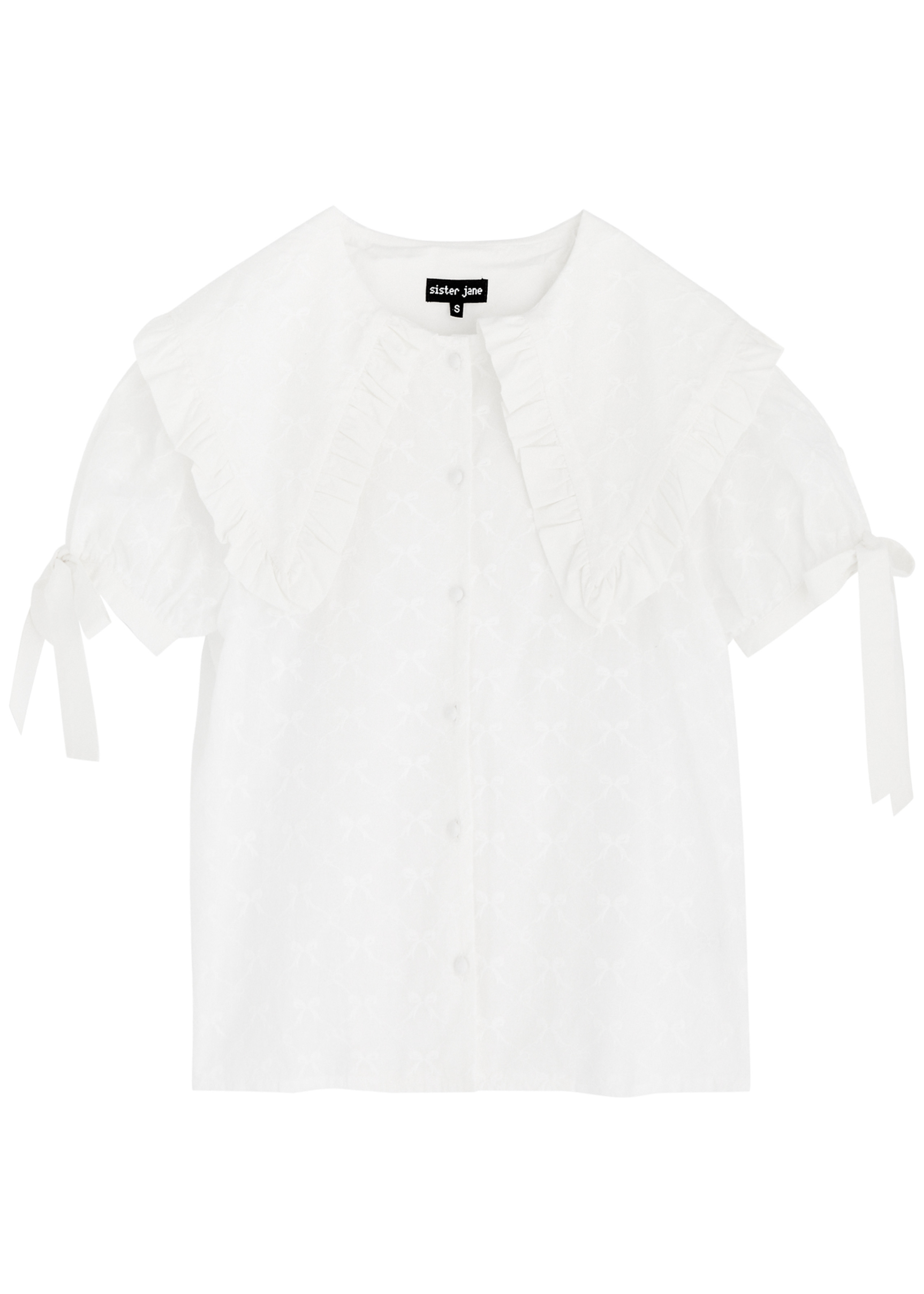 Poodle Bow embroidered cotton blouse | Harvey Nichols