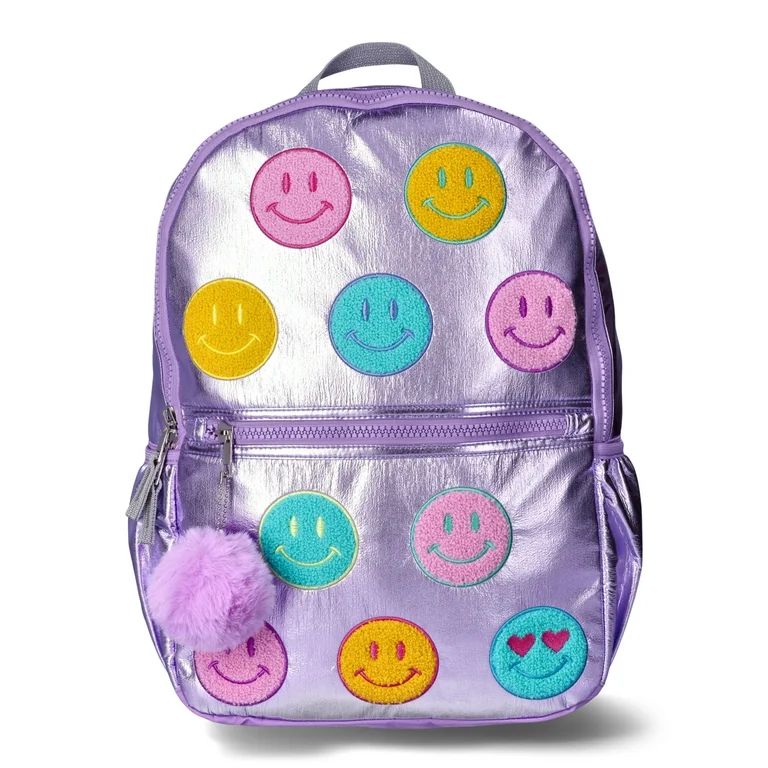 Wonder Nation Kids All Smiles 17" Backpack, Purple | Walmart (US)