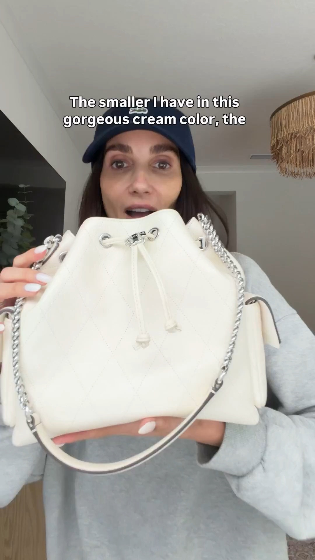 TRENDING! This bucket bag is such a beautiful find. I love the structured shape, silver hardware, and chain detail that instantly elevate any outfit. The neutral color makes it one of those bags you’ll reach for year round.

Bucket bag, Designer handbag, Neutral accessories, Everyday bag, Luxury style, Handbag find, Chic accessories, Capsule wardrobe, Travel bag, Elevated basics, Fashion accessories, Timeless style, annabrstyle

#LTKOver40 #LTKSeasonal #LTKmomlife