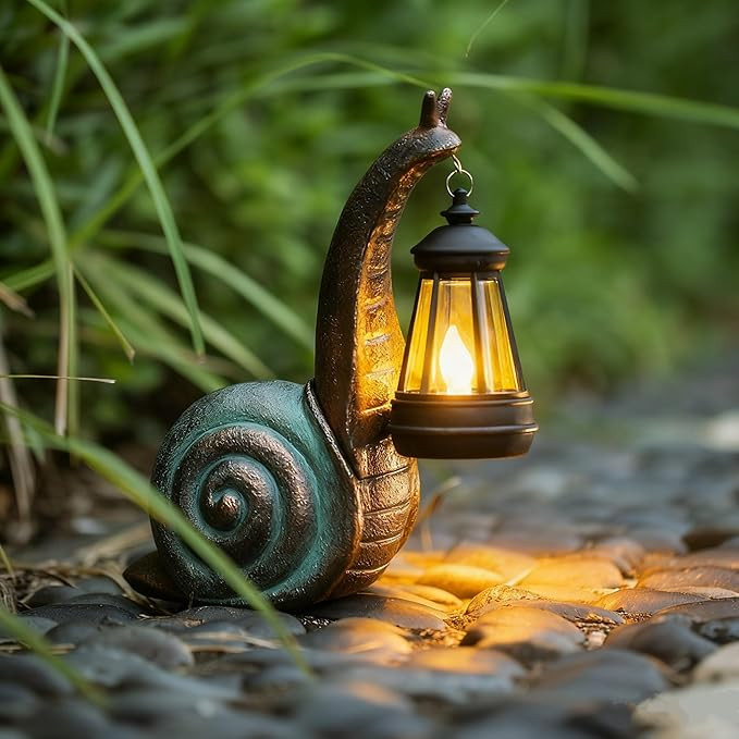 Solar Garden Snail Statue,Lawn Decor Statue for Patio, Balcony, Yard Ornament - Mothers Day Gifts... | Amazon (US)