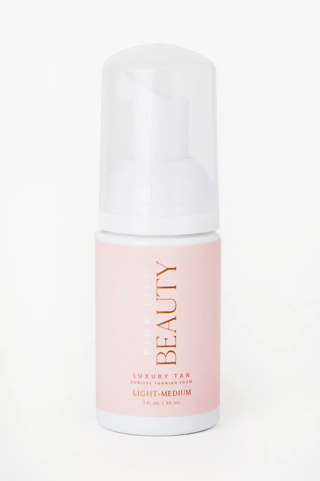 Pink Lily Beauty Luxury Tan Travel Sunless Tanning Foam Self Tanner - Light Medium FINAL SALE | Pink Lily