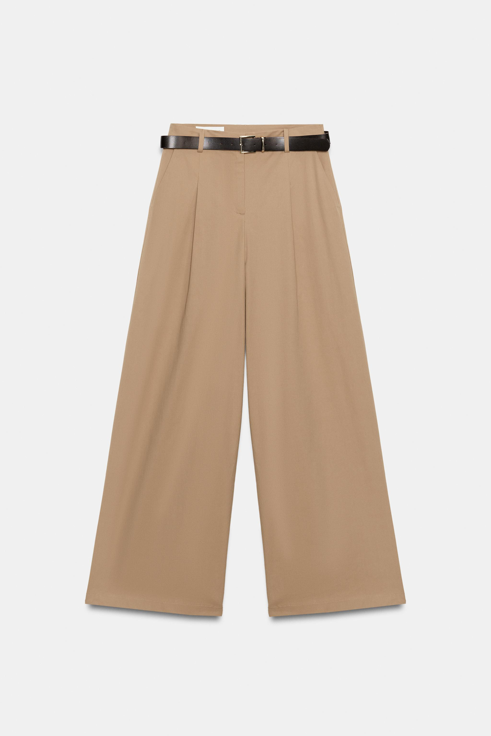 WIDE LEG BELTED PANTS | Zara Canada