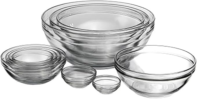 Anchor Hocking 10 Piece Mixing Bowl Set, Nesting Serving Bowls & Mixing Bowls (1 oz, 2 oz, 4 oz, ... | Amazon (US)