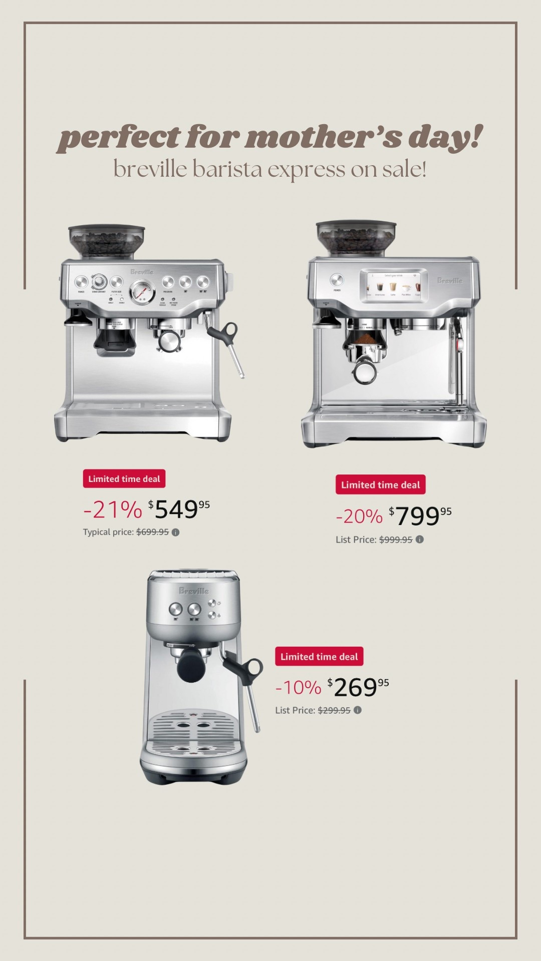Espresso machines for Mother's Day 

#LTKSaleAlert #LTKHome #LTKSeasonal