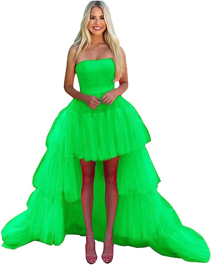 XIA Women's Sweetheart Prom Dresses Tulle 2020 High Low Formal Wedding Party Evening Ball Gowns | Amazon (US)