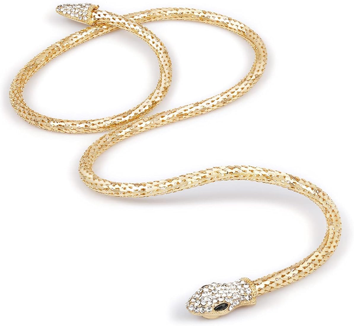 Kazele Snake Choker Necklace Flexible Bendable Adjustable Full Rhinestone neck chokers Jewelry fo... | Amazon (US)