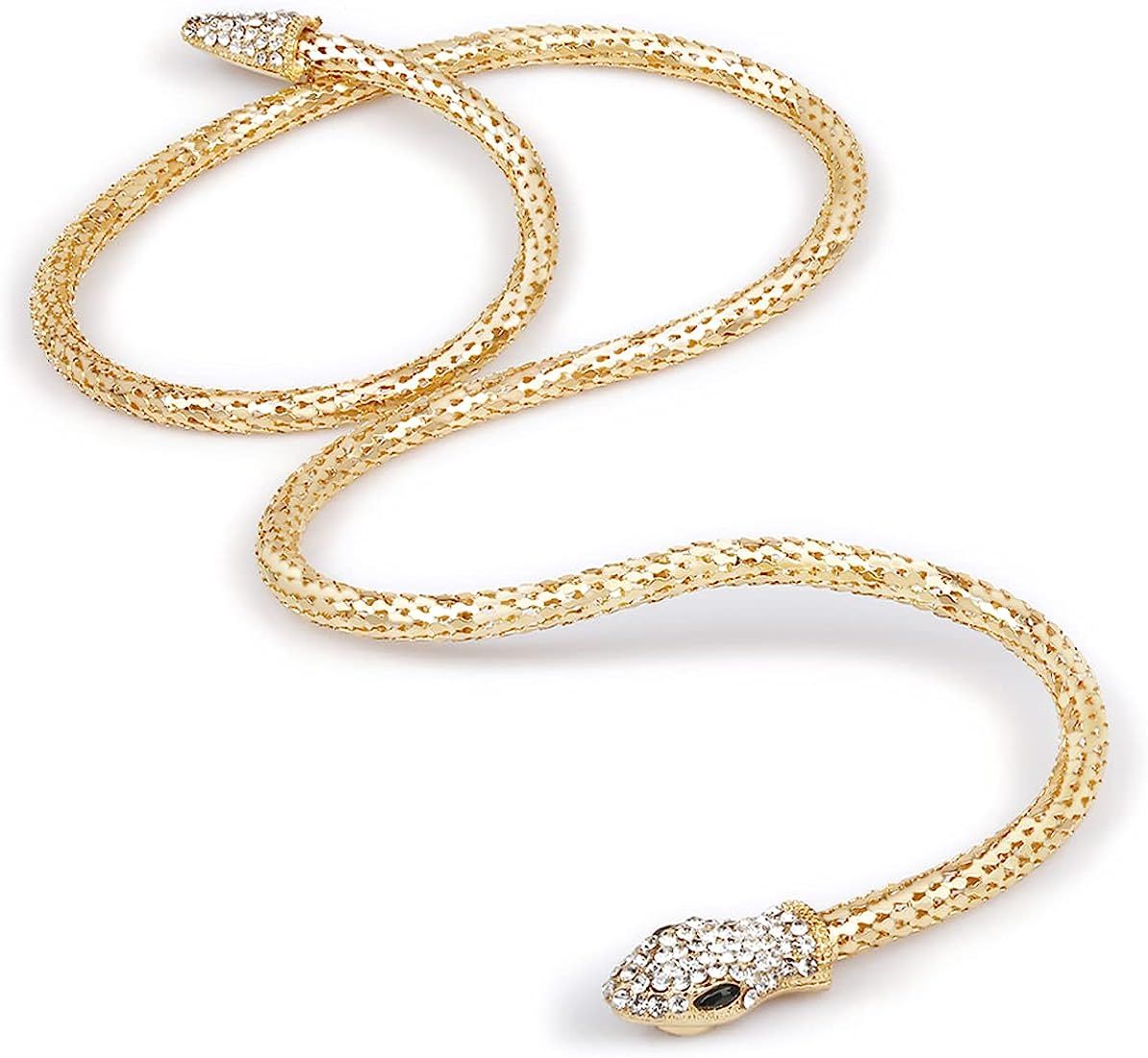 Kazele Snake Choker Necklace Flexible Bendable Adjustable Full Rhinestone neck chokers Jewelry fo... | Amazon (US)