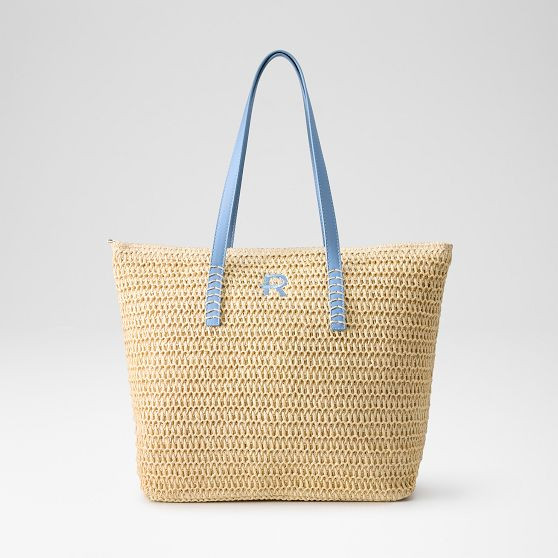 Stinson Straw Zip-Top Tote | Mark and Graham