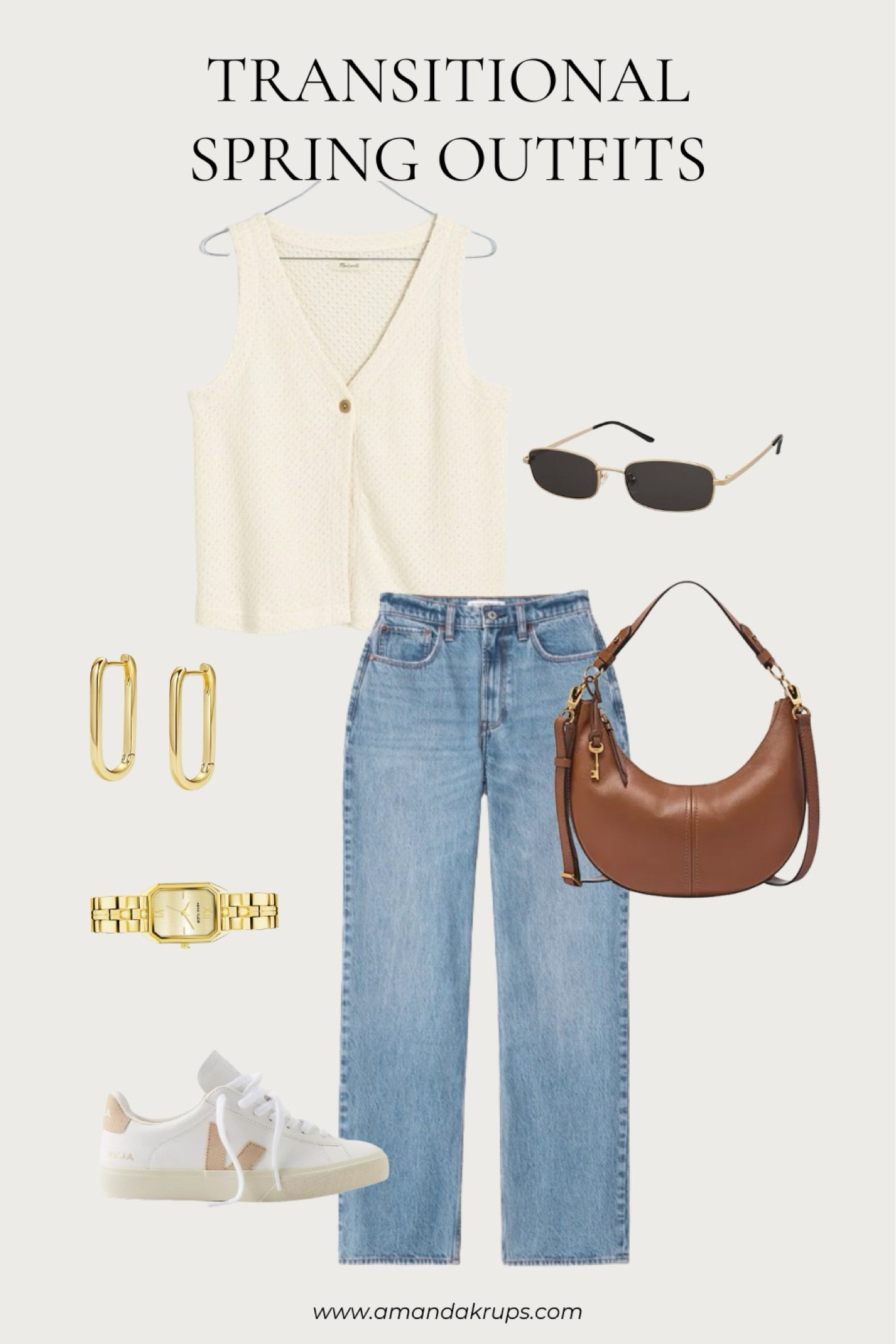 transitional outfits featuring clothes from the brands Madewell, Abercrombie, fossil, Amazon, Free People