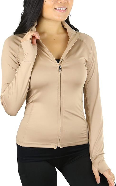 ToBeInStyle Women's Long Sleeve Full Zip-Up Track Jacket | Amazon (US)