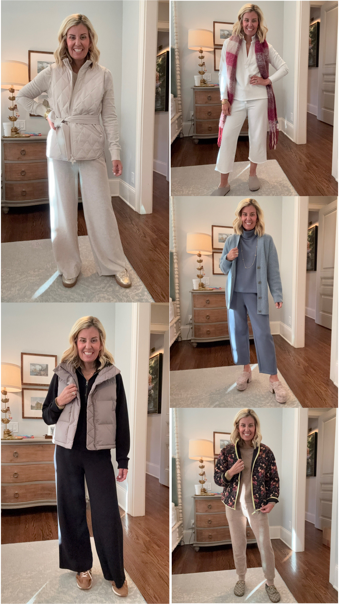 Tell me this can be my uniform for the foreseeable future?!?!?!

White set- xs, 7 rothy
Blue set- xs top, s petite pant, 8 clogs
Pale oak heather set- xs top, xs vest, s pant, 8 slide on sneakers
Black set- s petite pant, xs top, 8 sneakers
Oatmeal set- xs top, xs pant, 38 slides

#LTKmomlife #LTKOver40 #LTKdayinmylife

#LTKGiftGuide #LTKOver40 #LTKootd