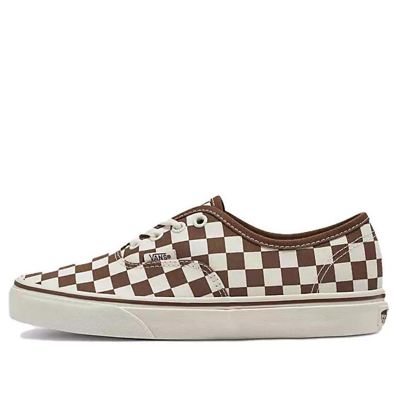 VansAuthentic Checkerboard 'White Brown' | KICKS CREW