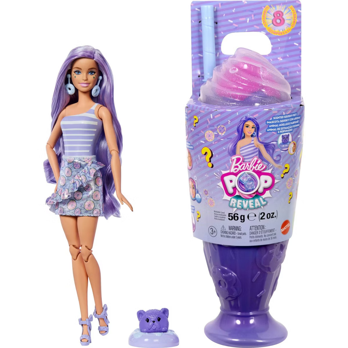 Barbie Pop Reveal Treat Series Doll & Accessories Set, Donut Dreams Fashion Doll & Pet | Target