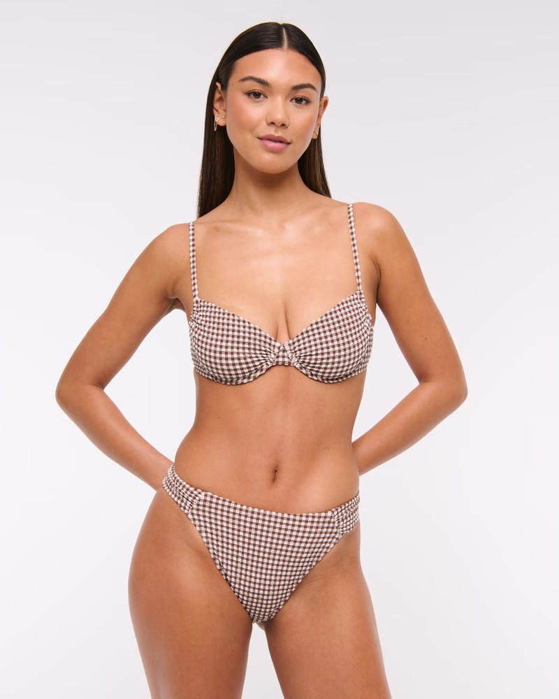 Women's Ruched-Side Mid Rise Moderate Bottom | Women's New Arrivals | Abercrombie.com | Abercrombie & Fitch (US)