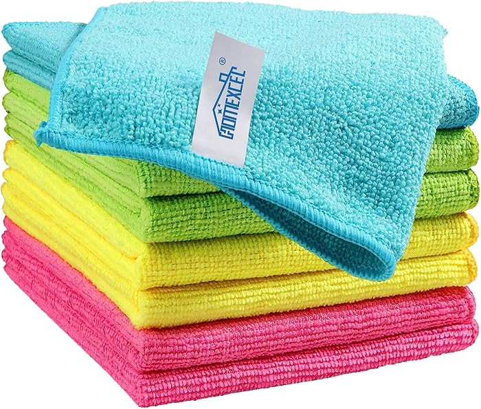 HOMEXCEL 8PK Microfiber Cleaning Cloth, Cleaning Rags for Home, 11.5x11.5in | Amazon (US)