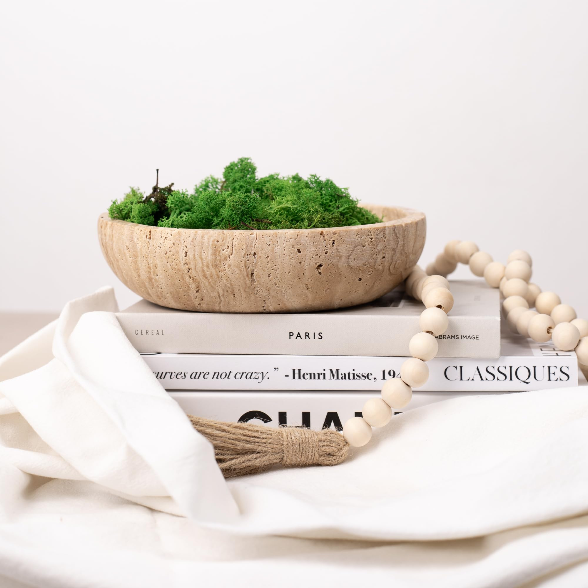 Shelf & Nook Travertine decorative bowls for home decor. Key bowl for entryway table in a choice ... | Amazon (US)