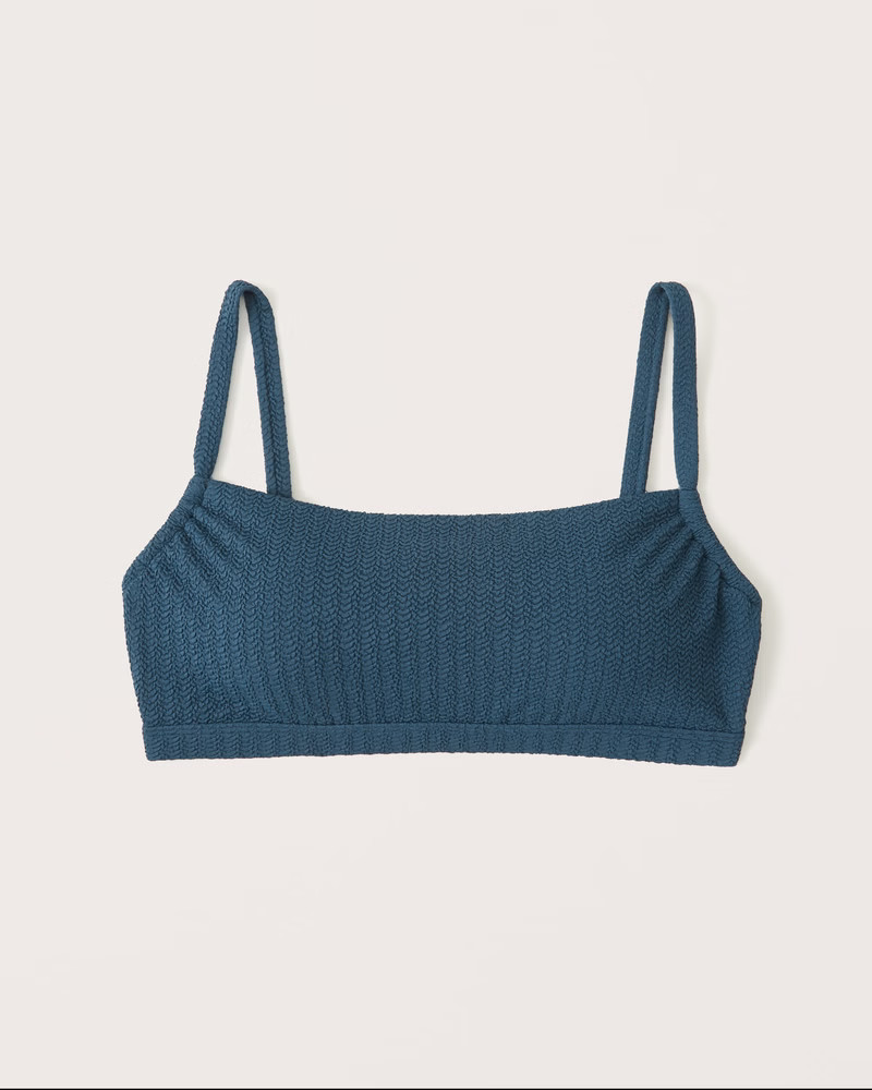 Women's Curve Love Straight Neck Swim Top | Women's Swimwear | Abercrombie.com | Abercrombie & Fitch (US)