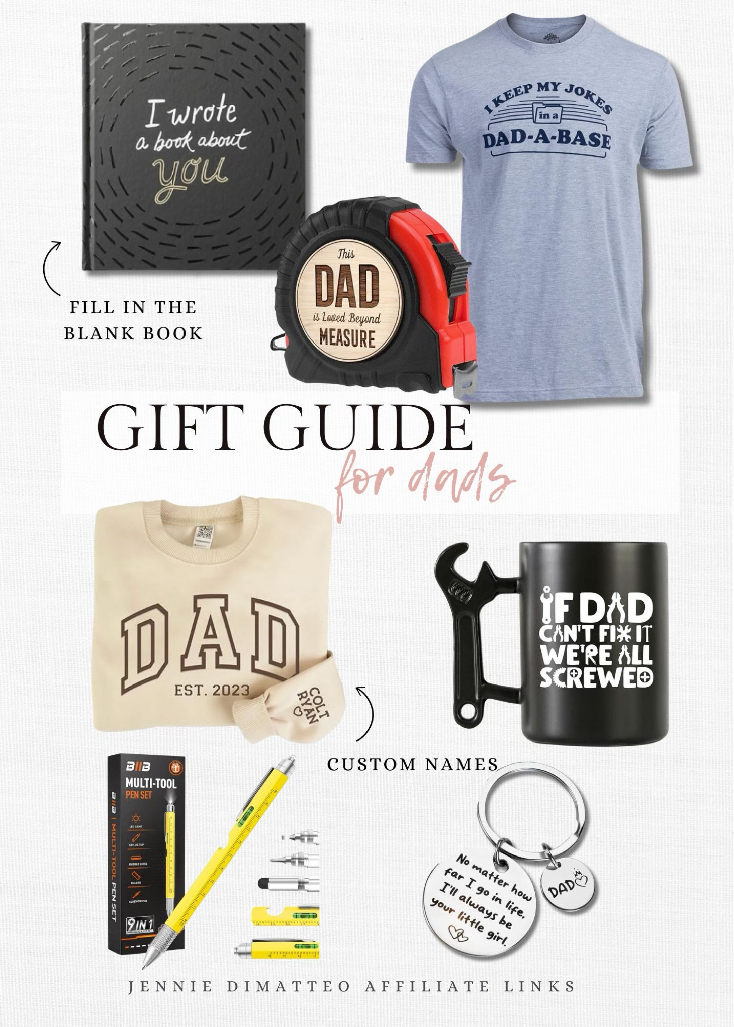 Gift Guide For Dads! 

Gift Guide. Gifts For Dads. Men’s Gifts. Dad Sweatshirt. Mugs. Stocking Stuffers. Keychains. 

#LTKSeasonal #LTKMens #LTKGiftGuide