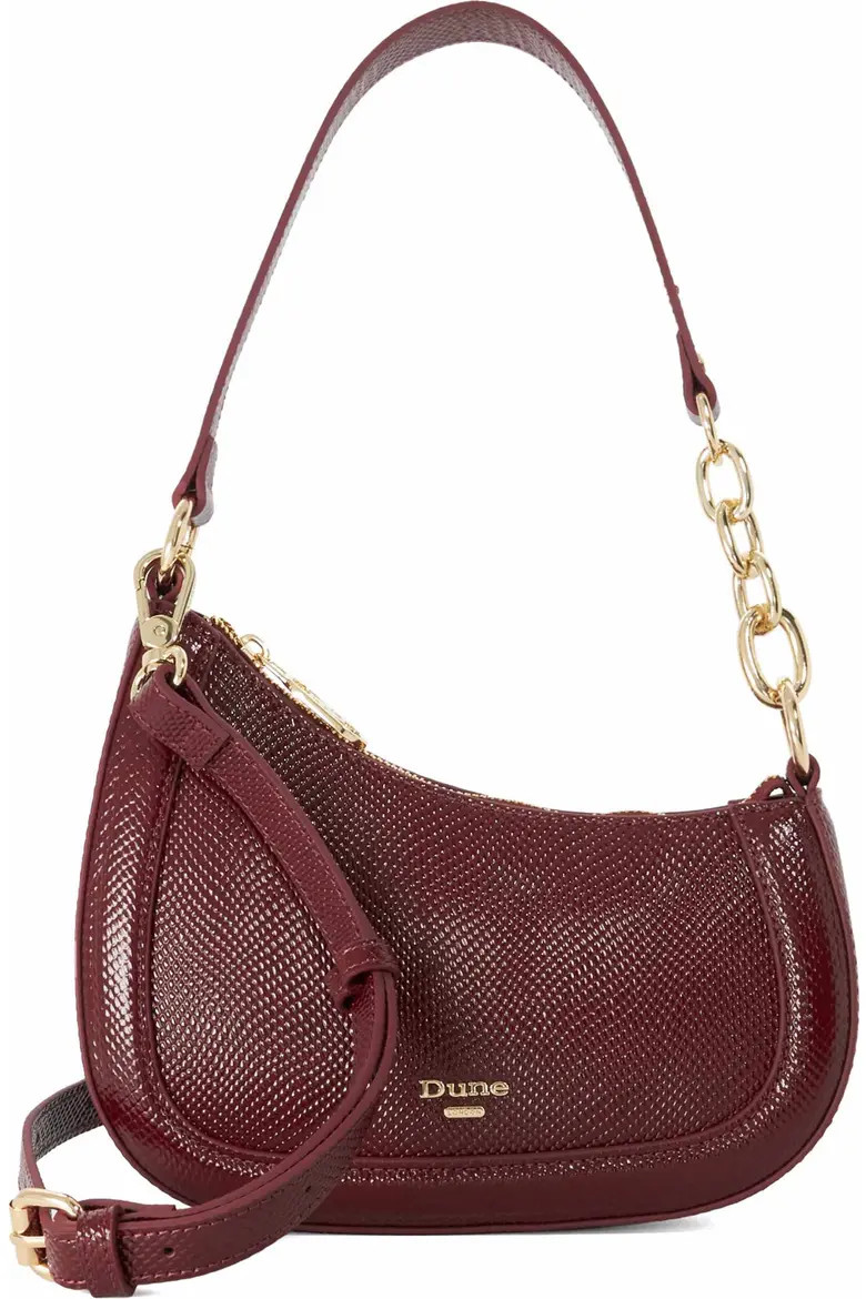 Dune London Direction Faux Leather Shoulder Bag in Brown at Nordstrom | Nordstrom