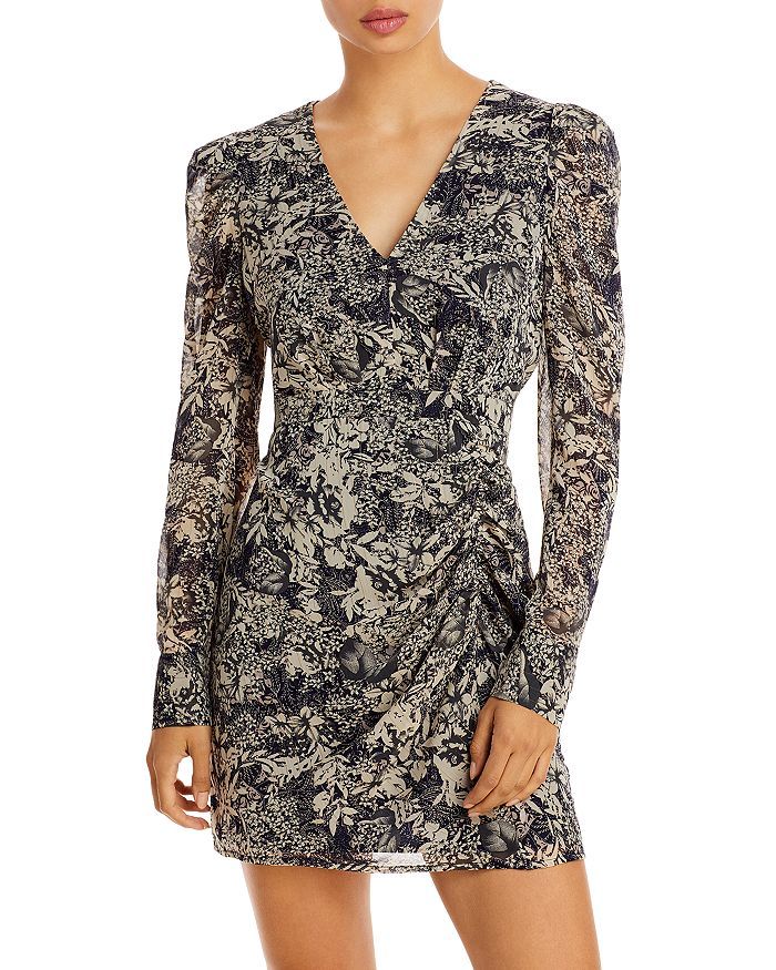 AQUA Floral V Neck Mini Dress - 100% Exclusive Back to Results -  Women - Bloomingdale's | Bloomingdale's (US)