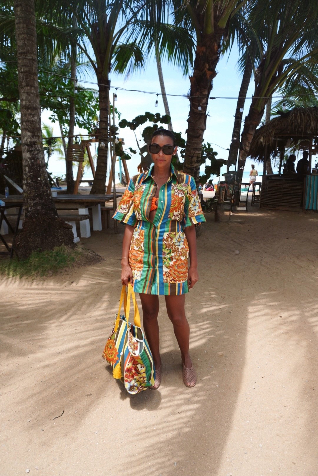 Vacation mini dress and beach tote 

#LTKTravel #LTKOver40